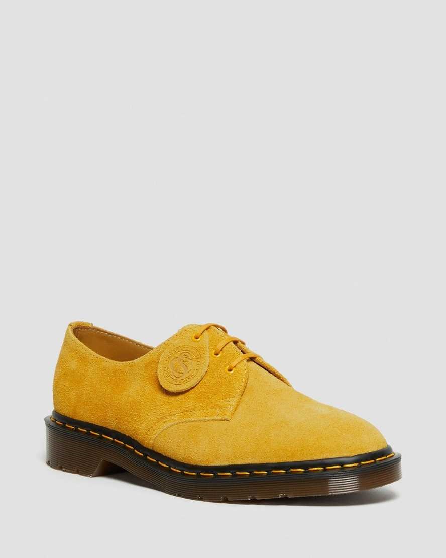 Yellow Desert Oasis Suede Men\'s Dr Martens 1461 Made In England Suede Oxford Shoes | 367948-YNB